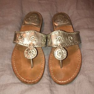 Jack Rogers Jacks Flat Sandal Platinum Womens 10